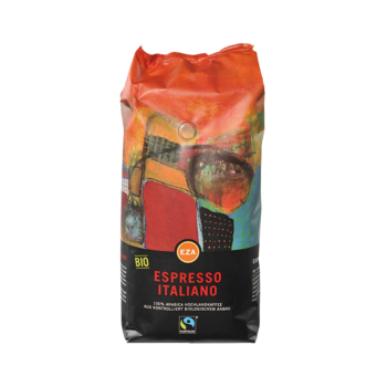 542484 EZA Fairtrade Espresso Italiano, Bio Kaffee, Ganze Bohne, 1kg